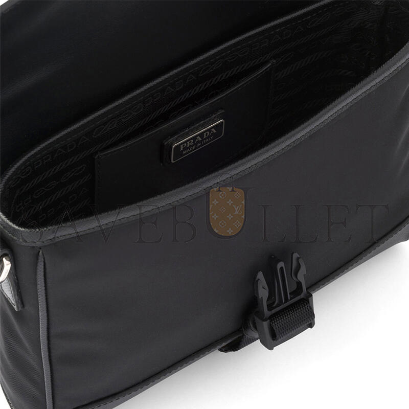 Pra*a re-nylon and saffiano shoulder bag 2vd053 (21*15.5*4cm)